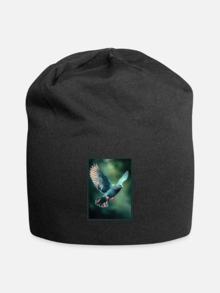 Tauben Taube - Jersey-Beanie - Schwarz