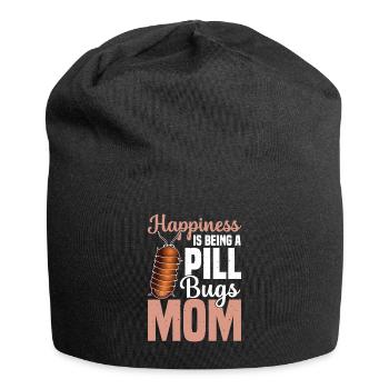 Glück Ist Eine Pille, Mutter, Mutter - Jersey-Beanie - Schwarz - Vorne