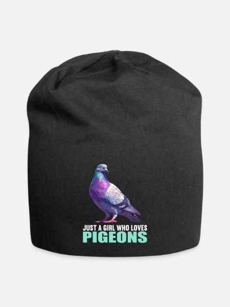 Tauben Taube - Jersey-Beanie - Schwarz