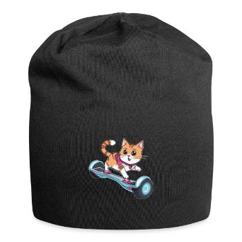 La vie du chat est meilleure lorsqu’il - Bonnet en jersey - noir - Devant