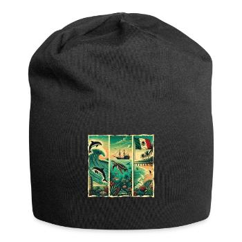 Mexiko Urlaub Souvenir Sommer Cancun - Jersey-Beanie - Schwarz - Vorne