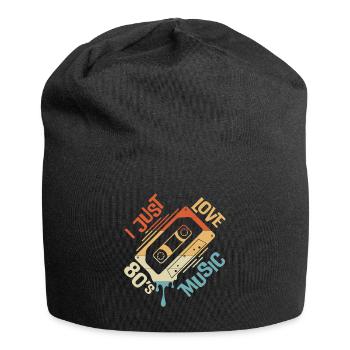J’adore la musique des années 80 - Bonnet en jersey - noir - Devant