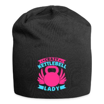 Fitness Fanatics Crazy Kettlebell Lady - Jersey Beanie - black - Front