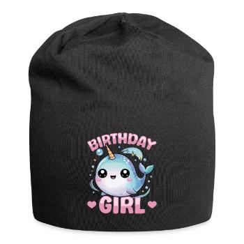 Narwhal Chibi Kawaii - Jersey-Beanie - Schwarz - Vorne