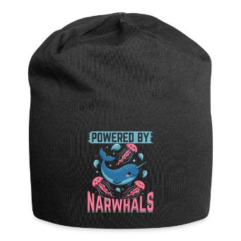 Narwhal Chibi Kawaii - Jersey-Beanie - Schwarz - Vorne