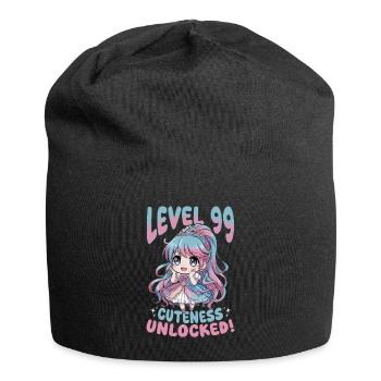 Anime Chibi Kawaii - Jersey Beanie - black - Front