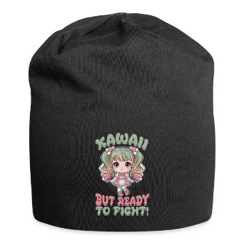 Anime Chibi Kawaii - Jersey Beanie - black - Front
