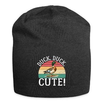 Duck Gifts for Duck Lovers - Jersey Beanie - charcoal grey - Front