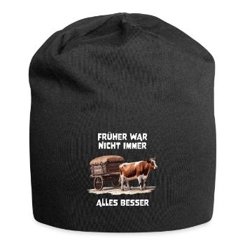 NOT EVERYTHING WAS ALWAYS BETTER IN THE PAST - Jersey Beanie - black - Front