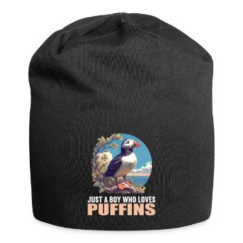 Papageientaucher - Jersey-Beanie - Schwarz - Vorne