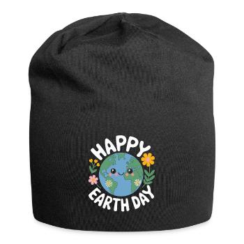 Jour de la Terre - Bonnet en jersey - noir - Devant
