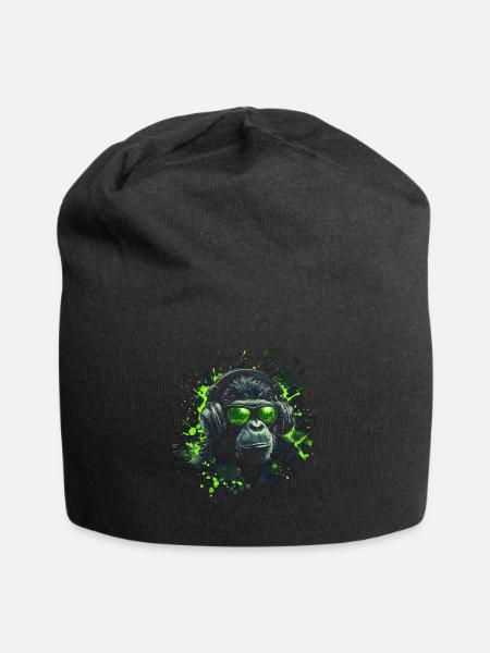 DJ Tenue cool Pop Art Techno Festival Singe - Bonnet en jersey - noir