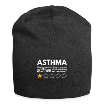 Asthma education: Expensive, difficult to handle - Jersey Beanie - charcoal grey - Front