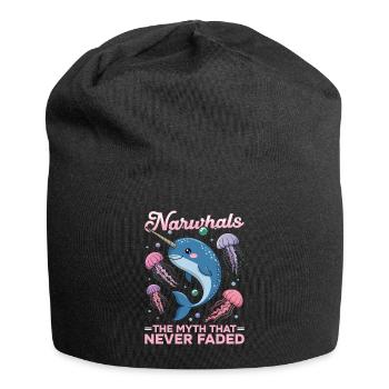 Narwhal Chibi Kawaii - Jersey-Beanie - Schwarz - Vorne