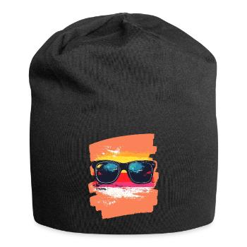 Sonnenbrille - Jersey-Beanie - Schwarz - Vorne