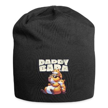 Daddybara Capybara Père Papa - Bonnet en jersey - noir - Devant