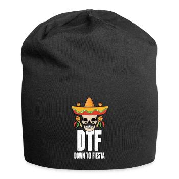 Cinco De Mayo Skeleton Down To Fiesta - Jersey Beanie - black - Front