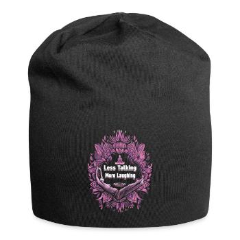 Meditation Funny Laughter Yoga - Jersey Beanie - black - Front