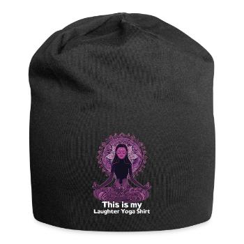Meditation Funny Laughter Yoga - Jersey Beanie - black - Front