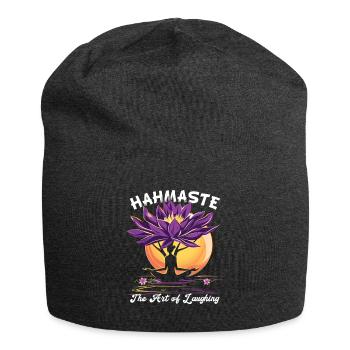 Meditation Funny Laughter Yoga - Jersey Beanie - charcoal grey - Front