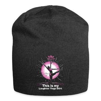 Meditation Funny Laughter Yoga - Jersey Beanie - charcoal grey - Front
