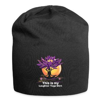 Méditation Rire drôle Yoga - Bonnet en jersey - noir - Devant