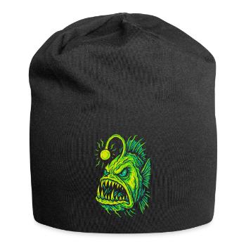 Style Fureur de poisson-grenouille des profondeurs lumineux - Bonnet en jersey - noir - Devant
