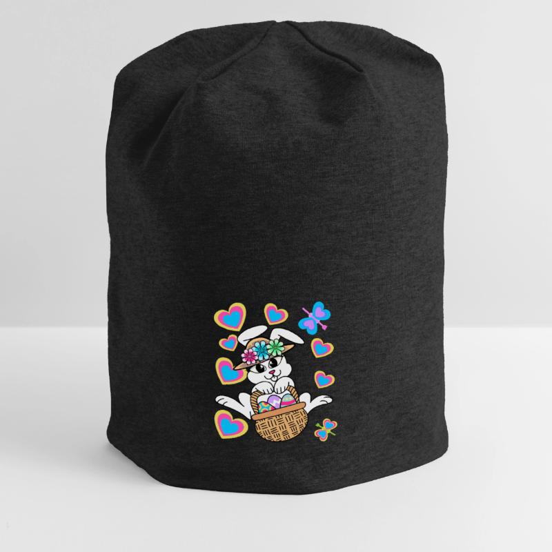 Easter Bunny Easter Bunny Eggs Easter Eggs Easter Jersey Beanie