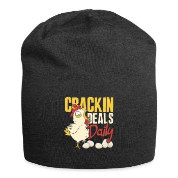 Unterstützen Sie lokale Eierhändler - Jersey-Beanie - Anthrazit - Vorne