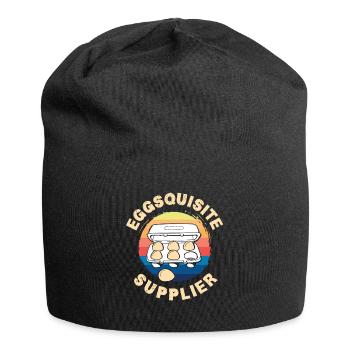 Unterstützen Sie lokale Eierhändler - Jersey-Beanie - Schwarz - Vorne