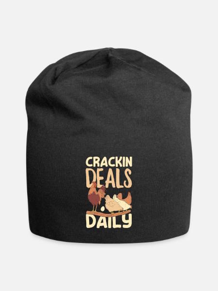 Unterstützen Sie lokale Eierhändler - Jersey-Beanie - Schwarz