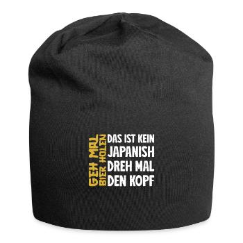Biertrinker Geh mal Bier holen Bierliebhaber - Jersey-Beanie - Schwarz - Vorne