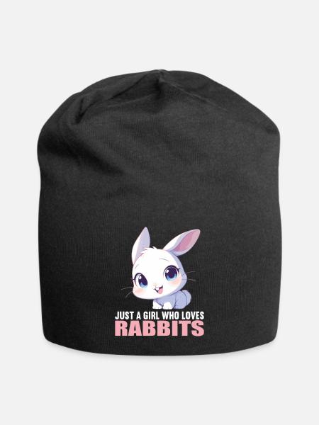 Hasen Hase - Jersey-Beanie - Schwarz