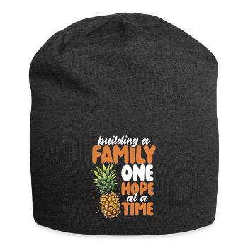 Infertility awareness IVF fertilization - Jersey Beanie - charcoal grey - Front