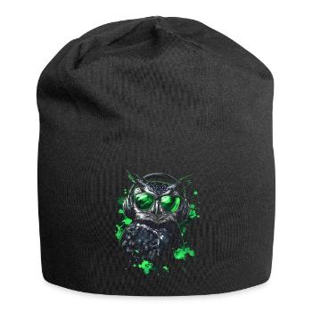 DJ Cool Outfit Pop Art Techno Festival Eule - Jersey-Beanie - Schwarz - Vorne