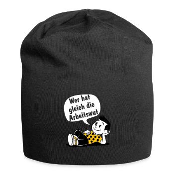 Qui a le bourreau de travail - Bonnet en jersey - noir - Devant