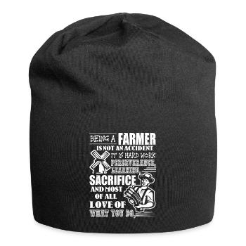 Farmer Being A Farmer Is Not An Accident - Jersey Beanie - black - Front