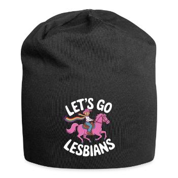 Let's Go Lesbians Lesbian - Jersey Beanie - black - Front