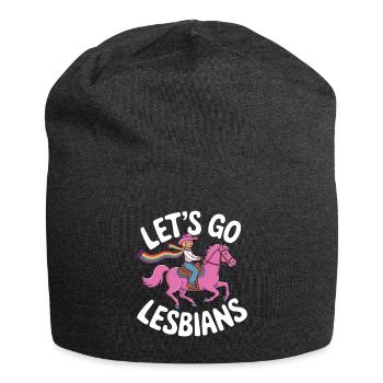 Let’s Go Lesbiennes Lesbienne - Bonnet en jersey - charbon - Devant