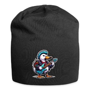 Ente Rock and Roll Gitarrist - Jersey-Beanie - Schwarz - Vorne