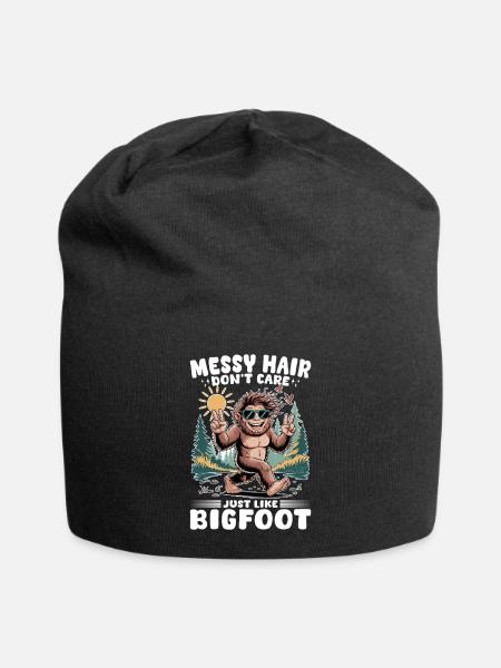 Bigfoot Sasquatch - Jersey-Beanie - Schwarz