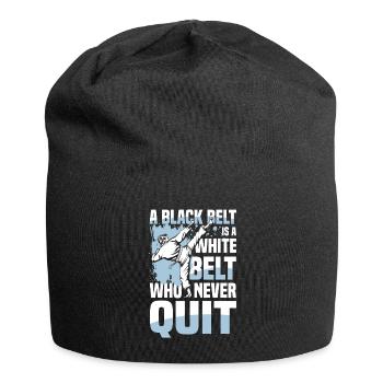 Ein Schwarzer Gürtel Ist Ein Weißer Gürtel Der - Jersey-Beanie - Schwarz - Vorne