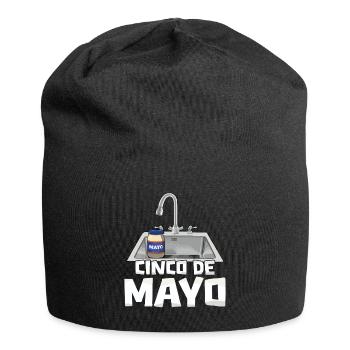 Cinco De Mayo Funny Washbasin Motif - Jersey Beanie - black - Front