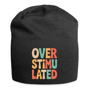 Neurodivergent Overstimulated - Jersey-Beanie - Schwarz - Vorne
