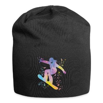 Snowboarder Snowboarding Snowboard - Jersey Beanie - black - Front