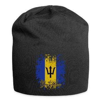 Flagge von Barbados, Barbados-Stolz - Jersey-Beanie - Schwarz - Vorne