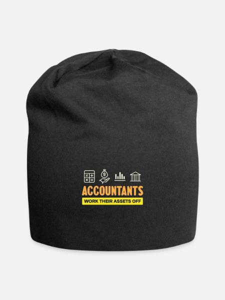 Buchhalter Arbeiten Hart Für Ihre Werte - Jersey-Beanie - Schwarz