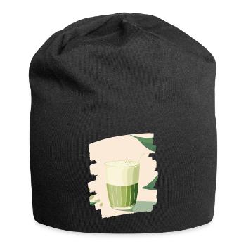 Matcha Latte Lover Green Tea - Jersey Beanie - black - Front