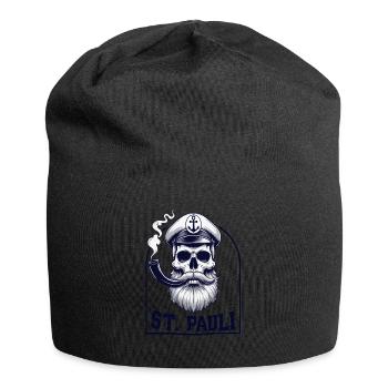 St.Pauli Kiez Hamburg Totenkopf Sankt Pauli - Jersey Beanie - black - Front