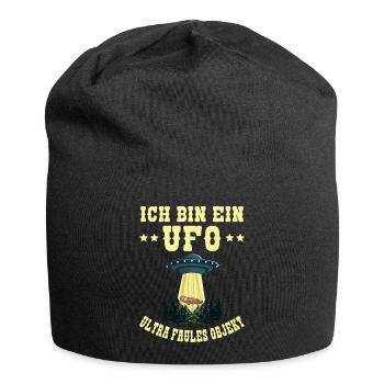 Ich Bin Ein UFO Ultra Faules Objekt Faultier Alien - Jersey-Beanie - Schwarz - Vorne